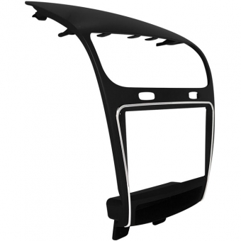 Moldura EXPEX 9 Pol - Fiat Freemont/Dodge Journey 2012/2016 - Preto c/ Acabamento Prata