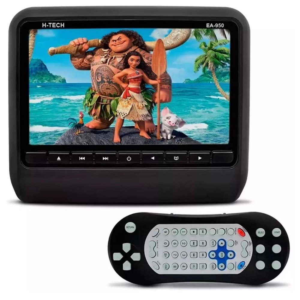 Tela de Encosto para Acoplar 9 Pol c/DVD Android/BT/USB/SD - Preto - EA950
