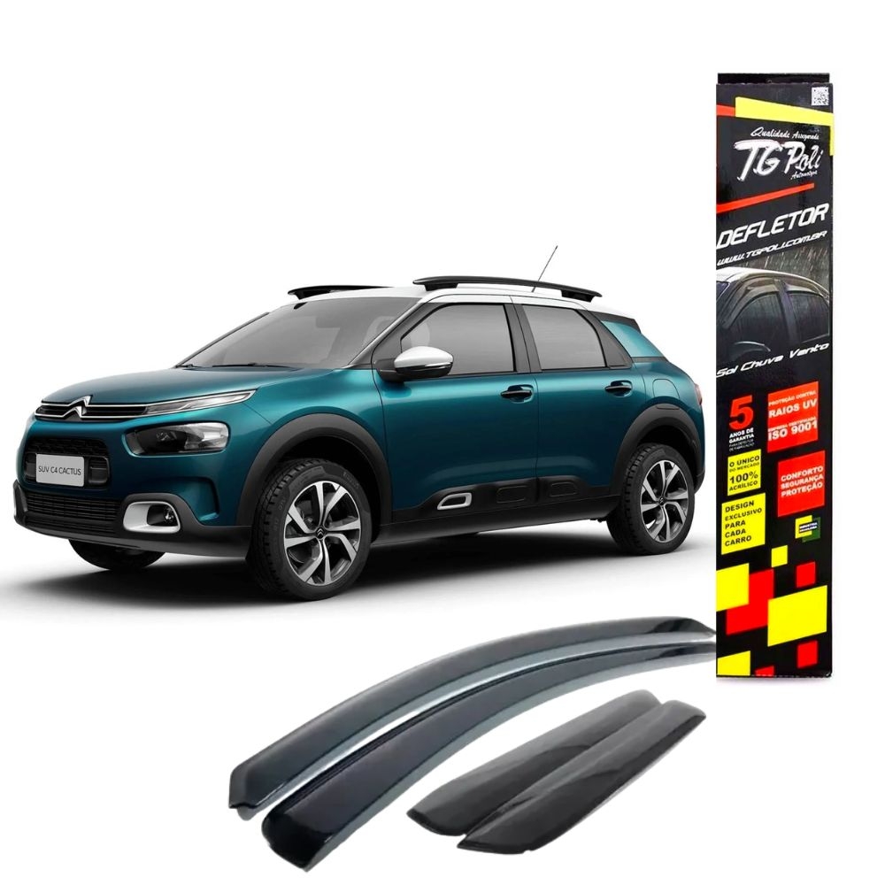 Calha de Chuva defletor C4 Cactus 4 Portas - TG POLI