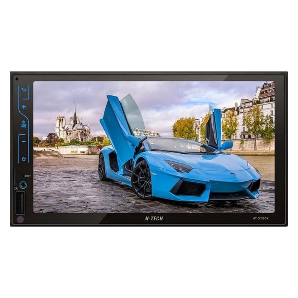 Central Multimídia 1Din 7 Pol H-Tech c/ Espelhamento BT/SD/AUX - HT-3120X