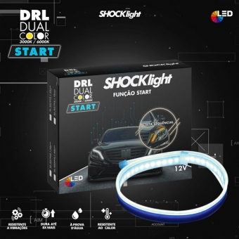 Fita DRL Dual Color 60CM 3000K/6000K 12V 6,8W 78 LEDS