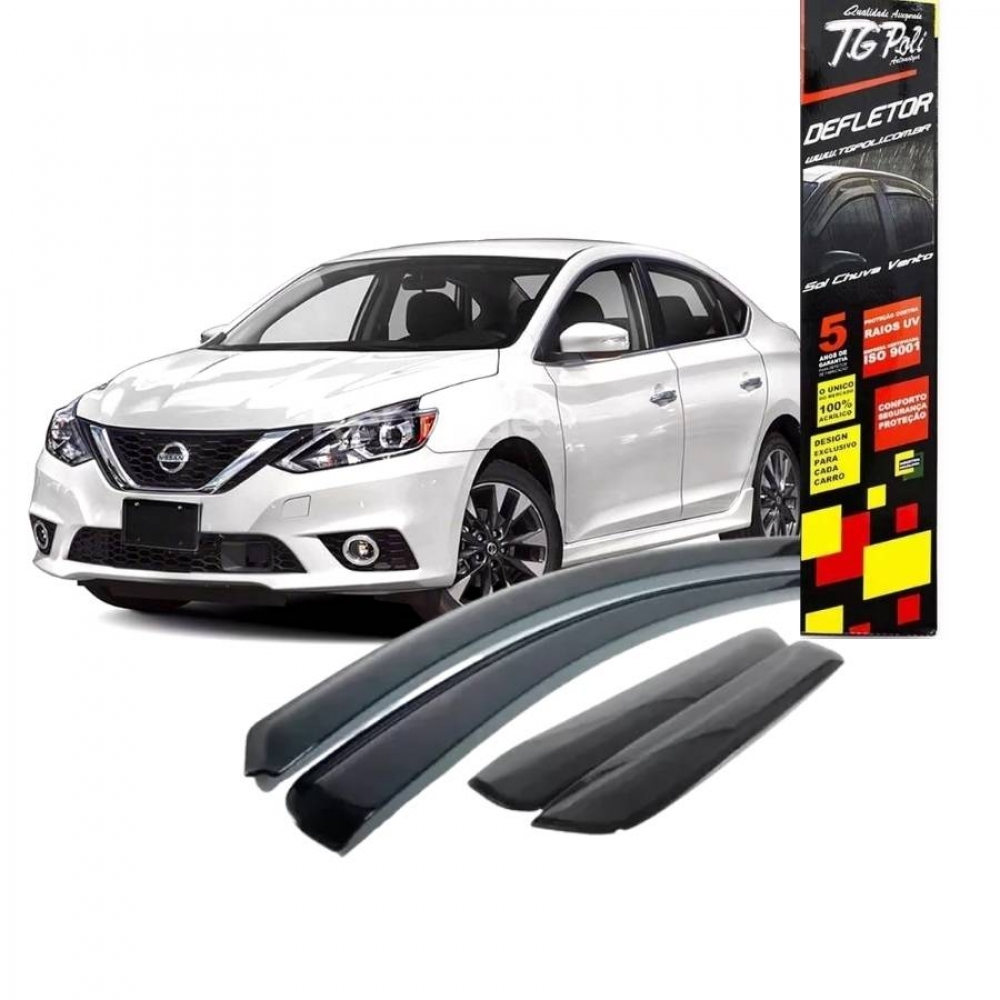 Calha de Chuva Inteiriça Nissan Sentra 2014/2020 - 4 Portas - TG POLI