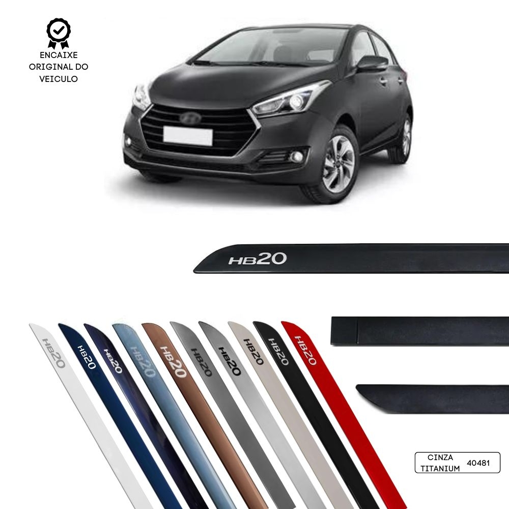 Friso Lateral Facão HB20 TOP MIX - Cinza Titanium