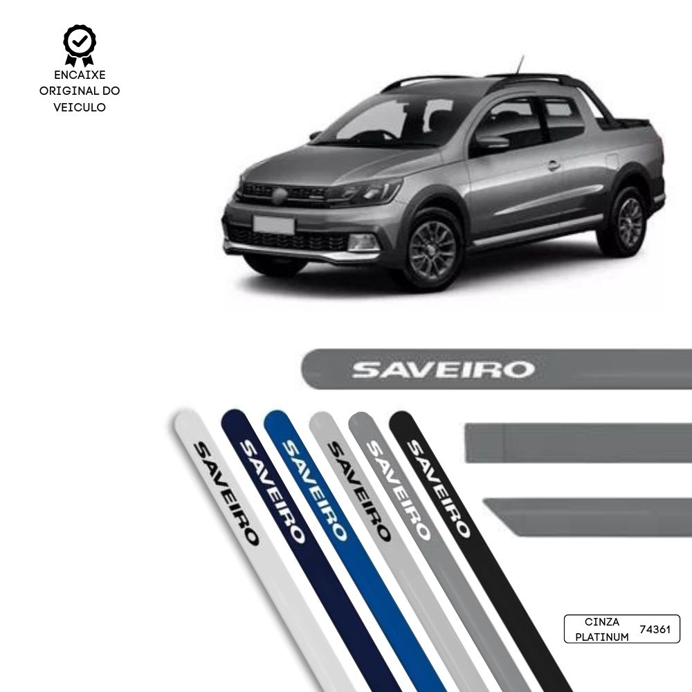 Friso Lateral Redondo Saveiro TOP MIX - Cinza Platinum