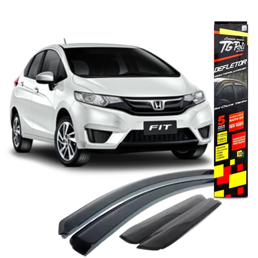 Calha de Chuva Defletor Honda Fit 2003/2008 - 4 Portas - TG POLI