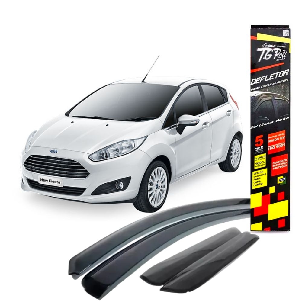 Calha de Chuva Defletor New Fiesta Hatch 2011/2019 - 4 Portas - TG POLI