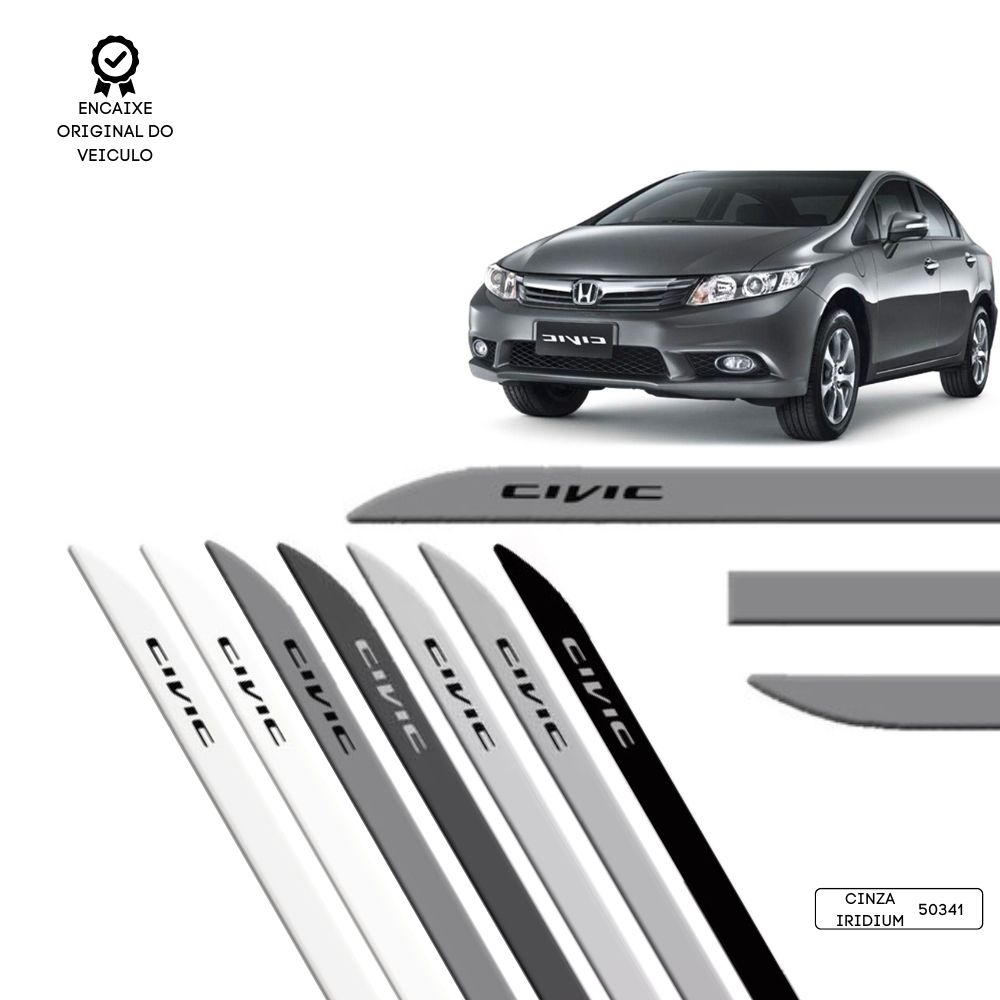 Friso Lateral Facão New Civic TOP MIX - Cinza Iridium