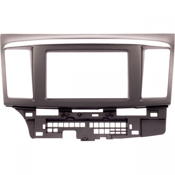 Moldura EXPEX 2Din - Lancer 2008/2017 - Preto c/ Acabamento Prata - EPX326