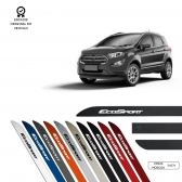 Friso Lateral Facão Ecosport TOP MIX - Cinza Moscou