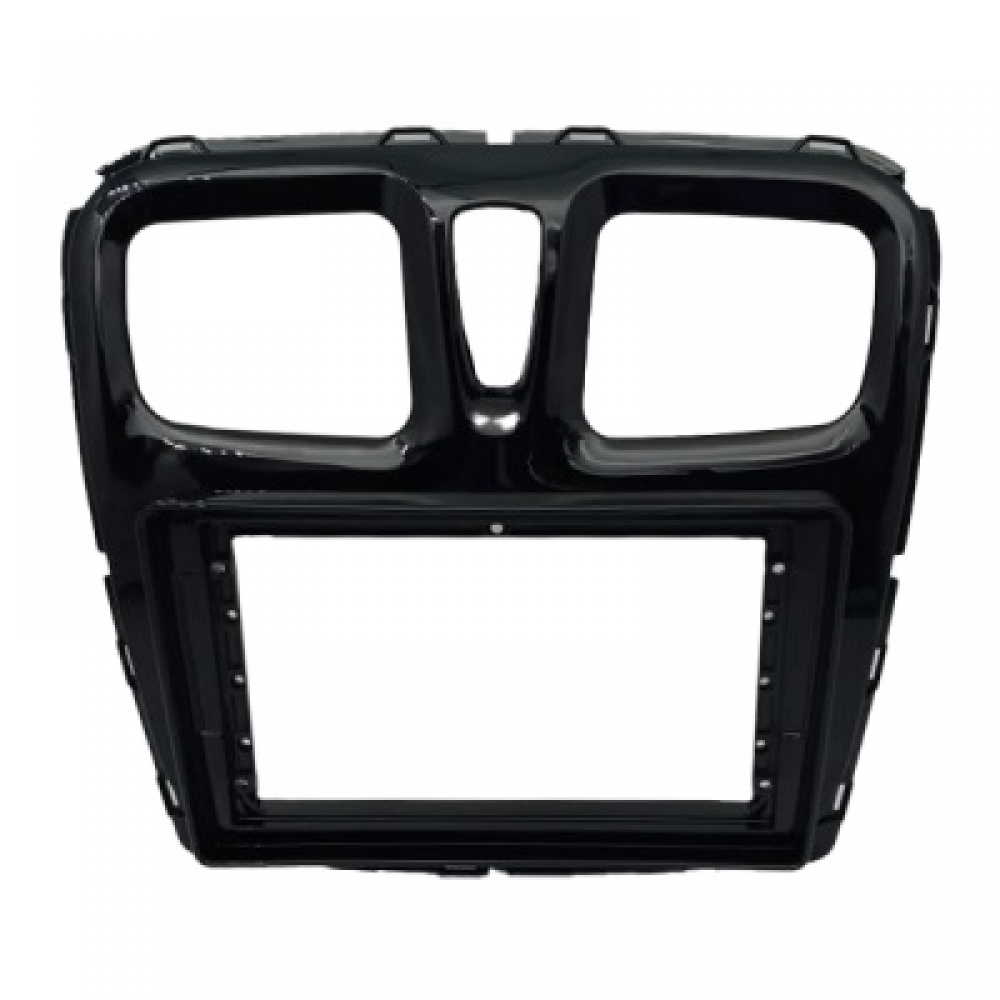 Moldura FIAMON 9 Pol Flutuante - Renault Logan/Sandero 2014/2020 - Black Piano - 5845