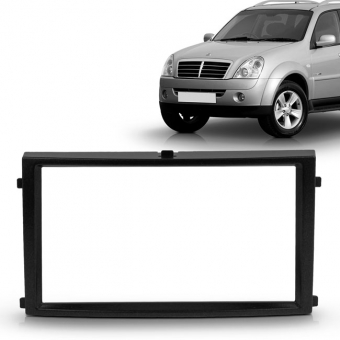 Moldura EXPEX 2Din - Rexton 2006/2010 - Preto