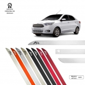 Friso Lateral Facão Novo KA Sedan TOP MIX - Branco Artico
