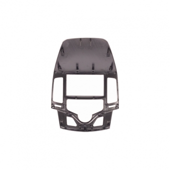 Moldura EXPEX 2Din - i30 2009/2012 c/ Ar Digital - Preto c/ Acabamento Prata