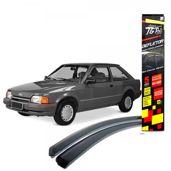 Calha de Chuva Defletor Ford Escort Hobby 1984/1996 - 2 Portas - TG POLI
