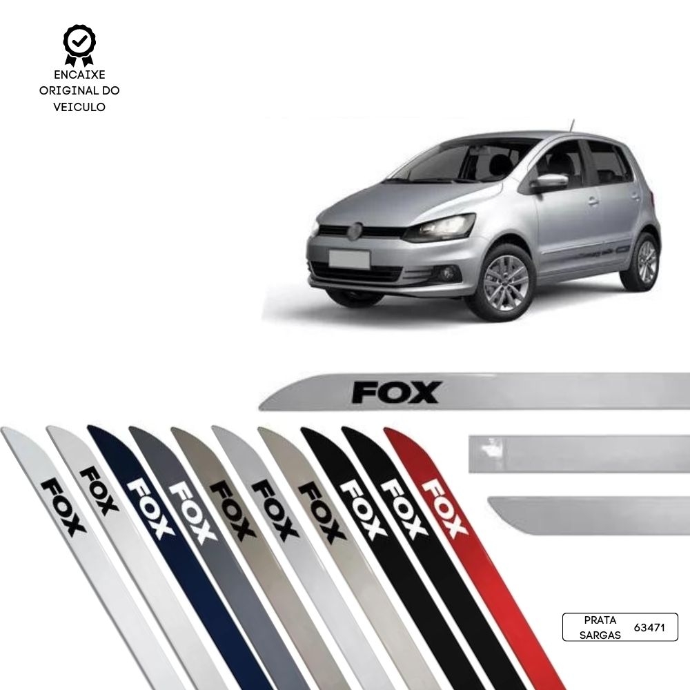 Friso Lateral Facão Fox TOP MIX - Prata Sargas