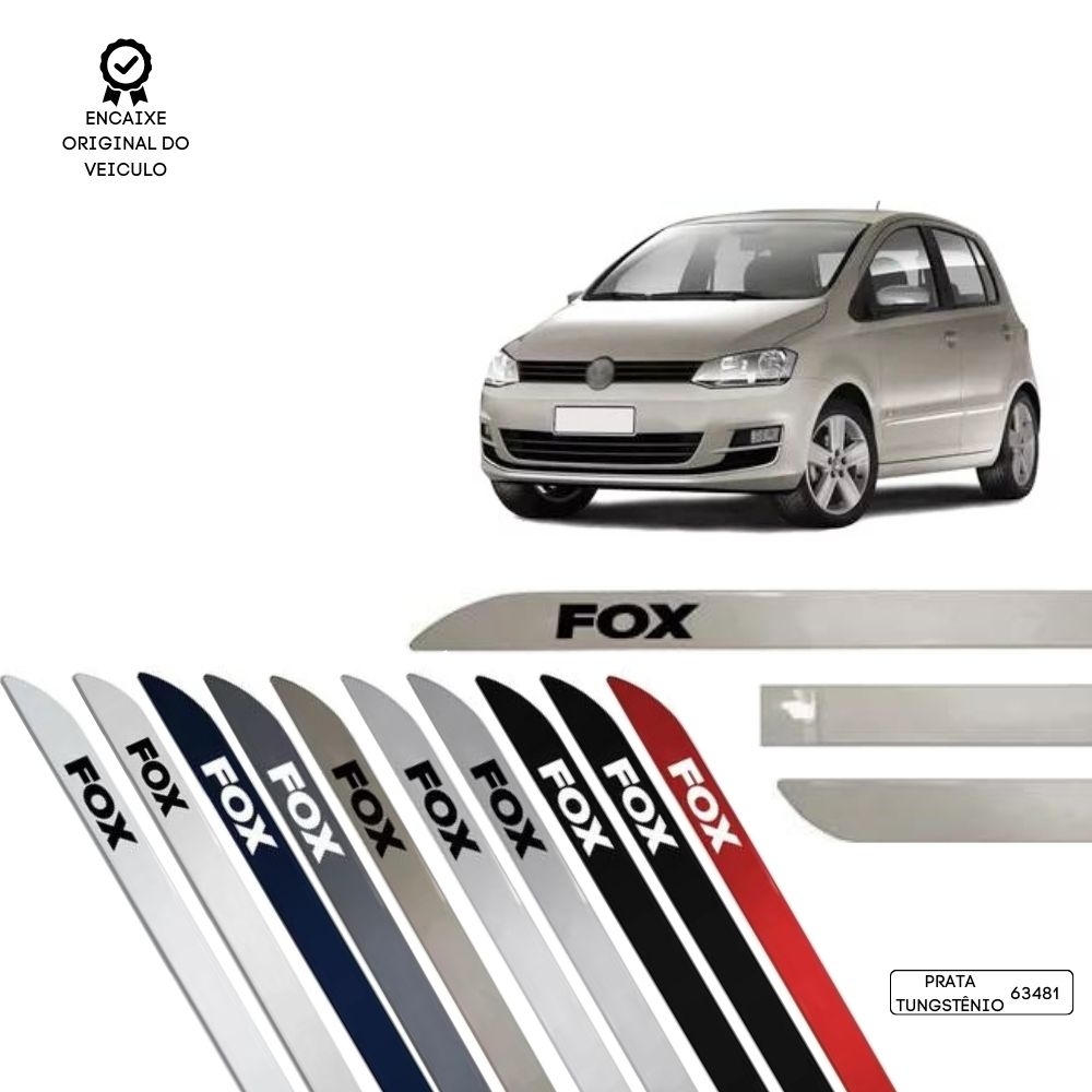 Friso Lateral Facão Fox TOP MIX - Prata Tungstênio