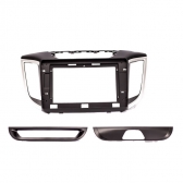 Moldura EXPEX 10 Pol - Hyundai Creta 2016/2021 - Preto c/ Acabamento Prata - EPX10HY002