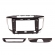 Moldura EXPEX 10 Pol - Hyundai Creta 2016/2021 - Preto c/ Acabamento Prata - EPX10HY002