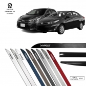 Friso Lateral Yaris Hatch/Sedan TOP MIX - Preto Infinito
