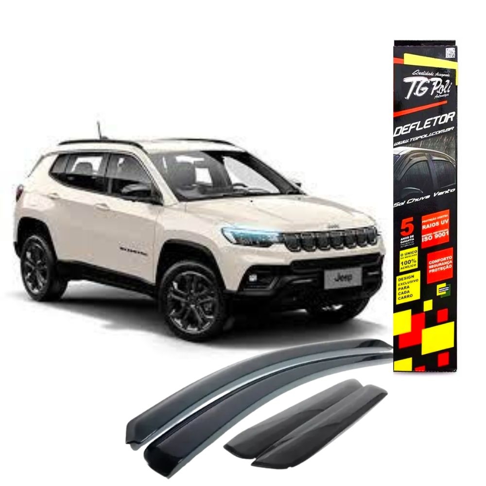 Calha de Chuva defletor Jeep Compass 2017/2022 - 4 Portas - TG POLI