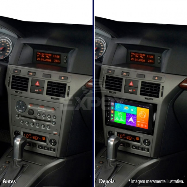 Moldura EXPEX 2Din - Corsa/Montana/Meriva/Vectra 2002/2015 - Black Piano - EPX403 (AP715)