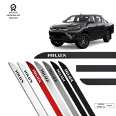 Friso Lateral Facão Hilux Cabine Dupla TOP MIX - Cinza Granito