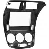 Moldura EXPEX 2Din - City 2009/2013 Ar Analógico - Prata e Preto - EPX017